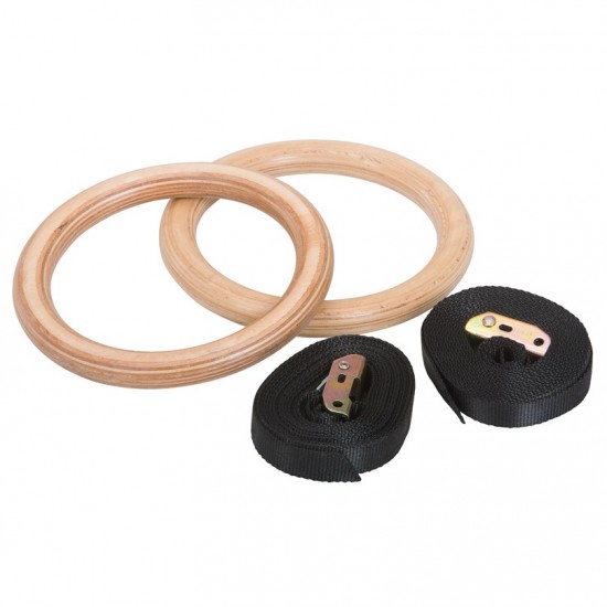 MASTER FITNESS TRÄNINGSRINGAR TRÄ + REM