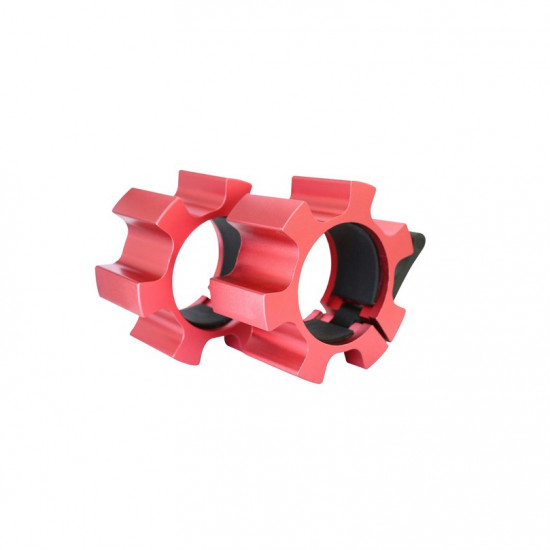 MASTER FITNESS  SKIVSTÅNGSLÅS ALU RÖD 50 MM