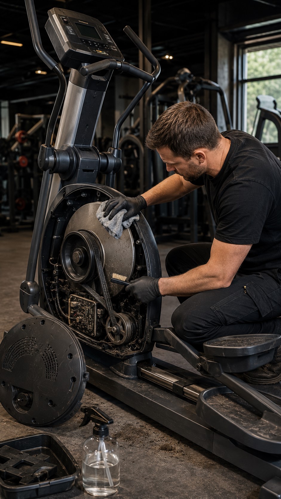 Service och rengöring av crosstrainer